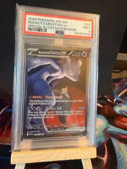 2026 POKEMON ASC EN-ASCENDED HEROES #281/217 TEAM ROCKET'S MEWTWO EX PSA 9 - Image 1