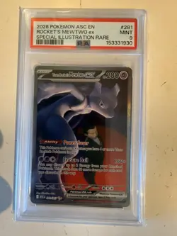 2026 POKEMON ASC EN-ASCENDED HEROES #281/217 TEAM ROCKET'S MEWTWO EX PSA 9 - Image 3