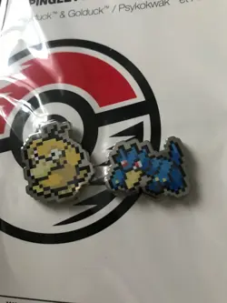 Golduck Psyduck Pixel Pin Badge Pokemon Centre UK 2021 Metal NEW - Image 3