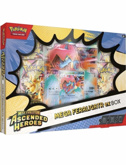 Pokemon TCG Mega Evolution Ascended Heroes Mega Feraligatr EX Box - PRE-SALE - Image 1