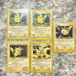 Pokemon TCG 5 Card Lot - Pikachu, Raichu, Lt. Surge's Pikachu - Image 1
