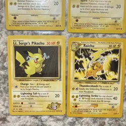 Pokemon TCG 5 Card Lot - Pikachu, Raichu, Lt. Surge's Pikachu - Image 2
