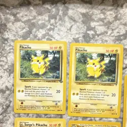 Pokemon TCG 5 Card Lot - Pikachu, Raichu, Lt. Surge's Pikachu - Image 3