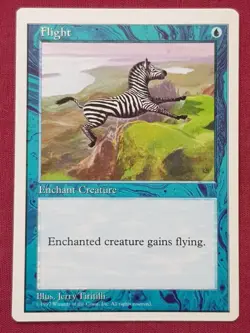 Magic The Gathering 5TH EDITION FLIGHT blue card MTG FIFTH - Image 1