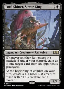 Lord Skitter, Sewer King #97 WOE Wilds of Eldraine Normal R NM Magic Card - Image 1