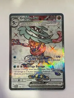 Pokemon Greninja EX SV06 198/167 Full Art Holo Ultra Rare Card - Image 1
