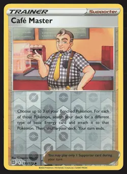 SWSH09: Brilliant Stars Cafe Master #133/172 Reverse Holo Pokemon Card - Image 1