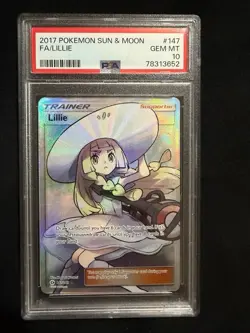 PSA 10 Lillie Full Art #147/149 Sun & Moon Base Set Pokemon 2017 - Image 1