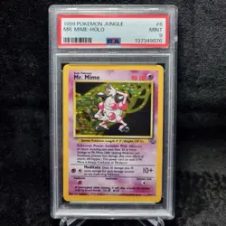 Pokemon Mr. Mime PSA 9 Jungle Unlimited Holo #6 English TCG - Image 1