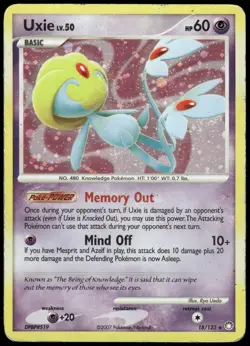 Pokemon Uxie Holo Rare Mysterious Treasures 18/123 HP Holo - Image 1