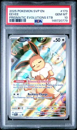 2025 Pokemon Svp En-Sv Black Star Promo #173 Eevee PSA10 - Image 1