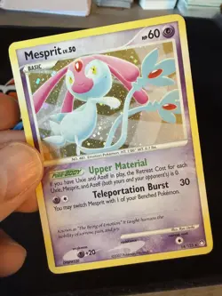 Pokemon TCG Mesprit 14/123 Diamond Pearl Mysterious Treasures Holo - DMG - Image 2