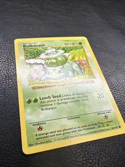 Shadowless Bulbasaur 44/102 Common Base Set Pokemon Card NM/LP - Image 3