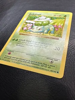 Shadowless Bulbasaur 44/102 Common Base Set Pokemon Card NM/LP - Image 5
