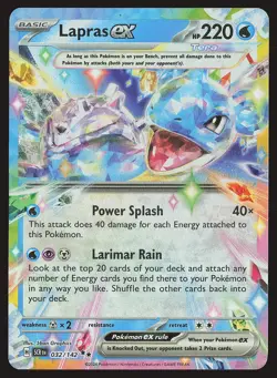 SV07: Stellar Crown Lapras ex #032/142 Pokemon Card - Image 1