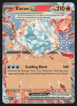 SV03: Obsidian Flames Eiscue ex #042/197 Pokemon Card - Image 1