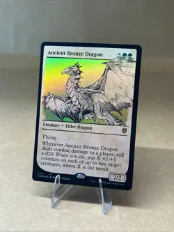 Ancient Bronze Dragon Showcase Foil Mythic CLB Green 406 Mark Nelson MTG NM - Image 1