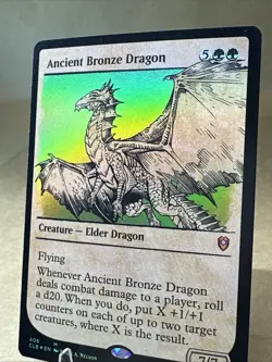 Ancient Bronze Dragon Showcase Foil Mythic CLB Green 406 Mark Nelson MTG NM - Image 2