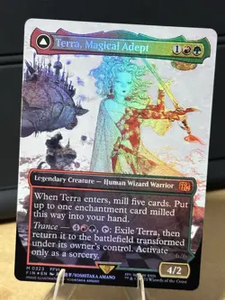 Terra, Magical Adept, Borderless Art Foil - 0323, Final Fantasy MTG LP 001 - Image 1