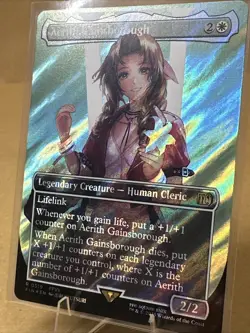 1x Aerith Gainsborough, Borderless Surge Foil 0519, Final Fantasy, Magic MTG NM - Image 2
