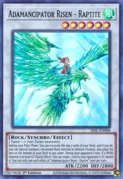 SESL-EN008 Adamancipator Risen - Raptite 1st Edition Super Rare NM YuGiOh TCG - Image 1