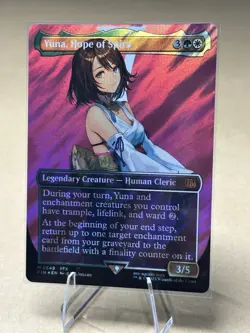 Yuna, Hope of Spira (Final Fantasy) NM *SURGE FOIL* Borderless MTG #549 - Image 1