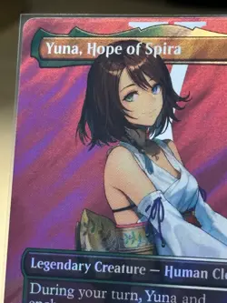 Yuna, Hope of Spira (Final Fantasy) NM *SURGE FOIL* Borderless MTG #549 - Image 4