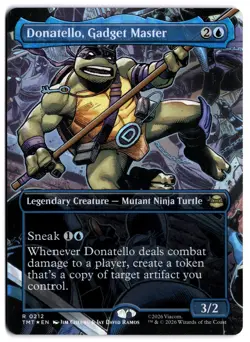 Donatello, Gadget Master (Borderless) TMT 0212 Magic: The Gathering Foil R NM - Image 1