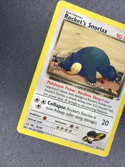 Rocket's Snorlax - 33/132 - Pokemon Gym Heroes Unlimited DMG CREASED - Image 4