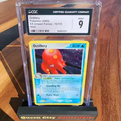 CGC MINT 9 Octillery Pokemon HOLO EX Unseen Forces - 10/115 - Image 1