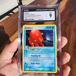 CGC MINT 9 Octillery Pokemon HOLO EX Unseen Forces - 10/115 - Image 5