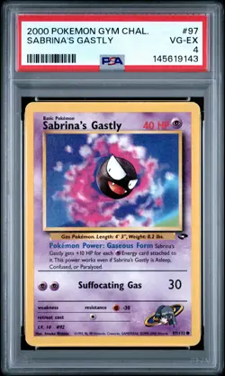 2000 POKEMON GYM CHALLENGE #97 SABRINA'S GASTLY PSA 4 - Image 1