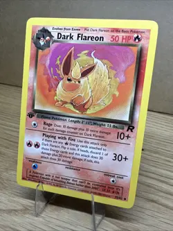 Pokemon: Dark Flareon 1st Edition #35/82 Team Rocket 2000 WOTC - LP - I116 - Image 2