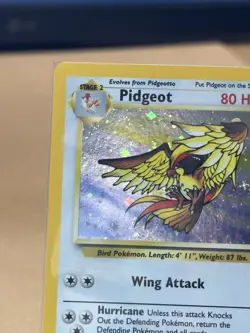 NM Pokemon Pidgeot 14/130 Holo Rare Base Set 2 With SWIRL 1999 Vintage WOTC - Image 3