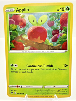 Galaxy Swirl 🌀 Applin 20/192 Holographic Blister Pack Rebel Clash Pokemon TCG - Image 1