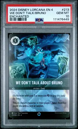 We Don't Talk About Bruno Enchanted #213 Lorcana Ursula's Return PSA 10 - Image 1