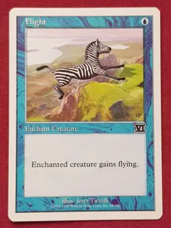 Magic The Gathering 6TH EDITION FLIGHT blue card MTG - Image 1