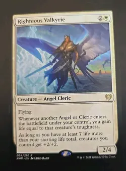 Righteous Valkyrie Kaldheim MTG Regular Near Mint - Image 1