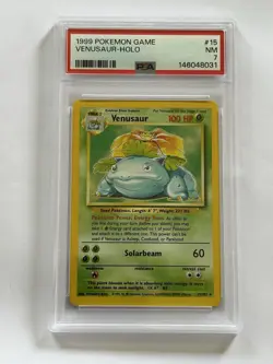 1999 Pokemon Game Venusaur-Holo 15/102 PSA 7 New Grade - Image 1