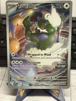 Pokemon Tornadus 210 Sv: Scarlet & Violet Black Star Promo Holo TCG NM - Image 1