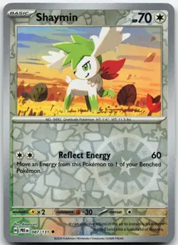 SHAYMIN 087/131 UNCOMMON SV: PRISMATIC EVOLUTIONS POKEMON REVERSE HOLO NM - Image 1