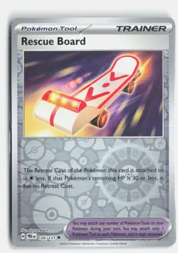 Rescue Board 126/131 Uncommon SV: Prismatic Evolutions Pokemon Reverse Holo NM - Image 1