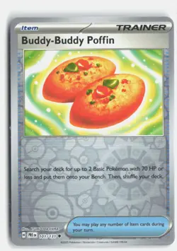 Buddy-Buddy Poffin 101/131 SV: Prismatic Evolutions Pokemon Reverse Holo NM - Image 1