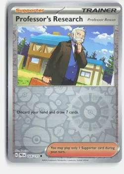 Professor's Research 124/131 SV: Prismatic Evolutions Pokemon Reverse Holo NM - Image 1