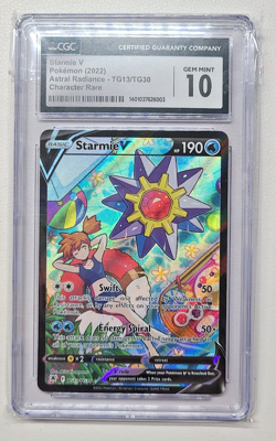 2022 POKEMON SWORD & SHIELD ASTRAL RADIANCE #TG13 FULL ART/STARMIE V CGC 10 - Image 1