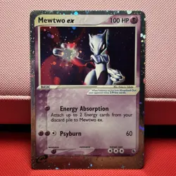 Mewtwo ex Holo Ultra Rare 101/109 Ruby And Sapphire Pokemon Half-SWIRL LP - Image 1
