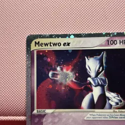 Mewtwo ex Holo Ultra Rare 101/109 Ruby And Sapphire Pokemon Half-SWIRL LP - Image 2