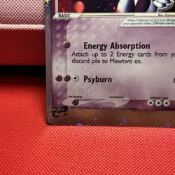 Mewtwo ex Holo Ultra Rare 101/109 Ruby And Sapphire Pokemon Half-SWIRL LP - Image 5