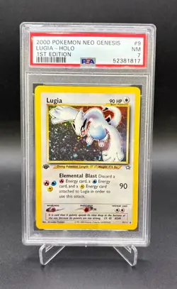 Pokemon Lugia 9/111 - Neo Genesis 1st Edition Holo Rare CHASE 2000 - PSA 7 NM - Image 1