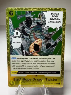 Black Rope Dragon Twister EB04-059 R Foil One Piece Adventure on Kami's Island - Image 1